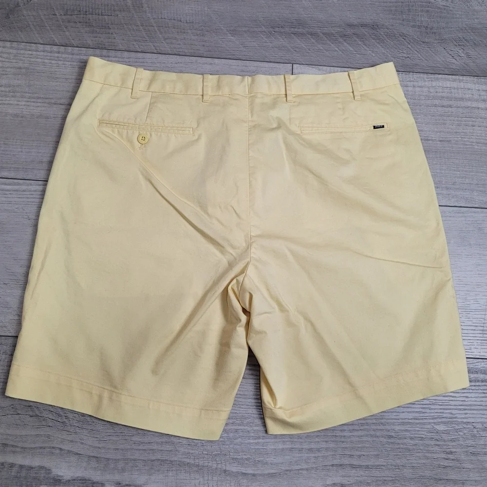 ⛳Polo Ralph Lauren Performance Golf Shorts Mens 38x9 Yellow Stretch Tailored Fit